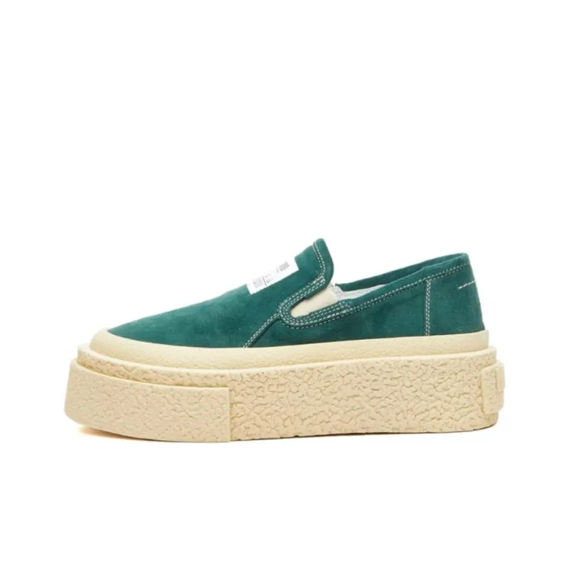 MM6 Maison Margiela Low Top Platform Shoes Women's Green-0