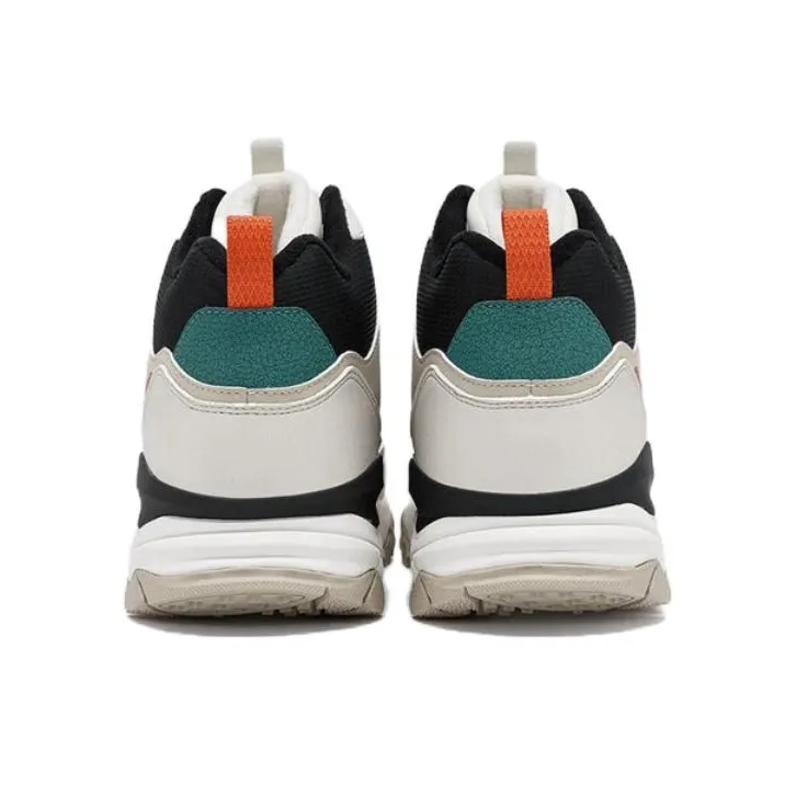 XTEP Volcano Slip Resistant, Abrasion Resistant, Breathable, Thermal Mid Top Sports Casual Shoes Men's Black White-4