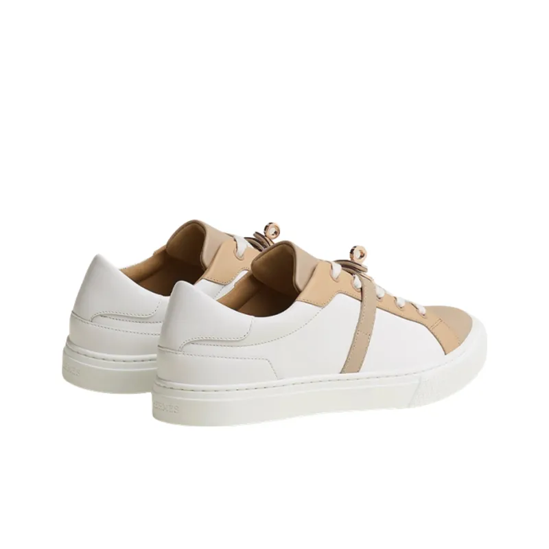 HERMES Stylish Skateboarding Shoes Women's White Umber-3