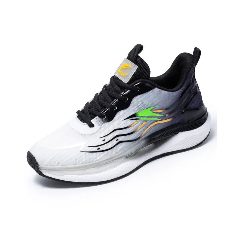 Kinglake Slip Resistant Low Top Running Shoes Unisex White Gray Green-2