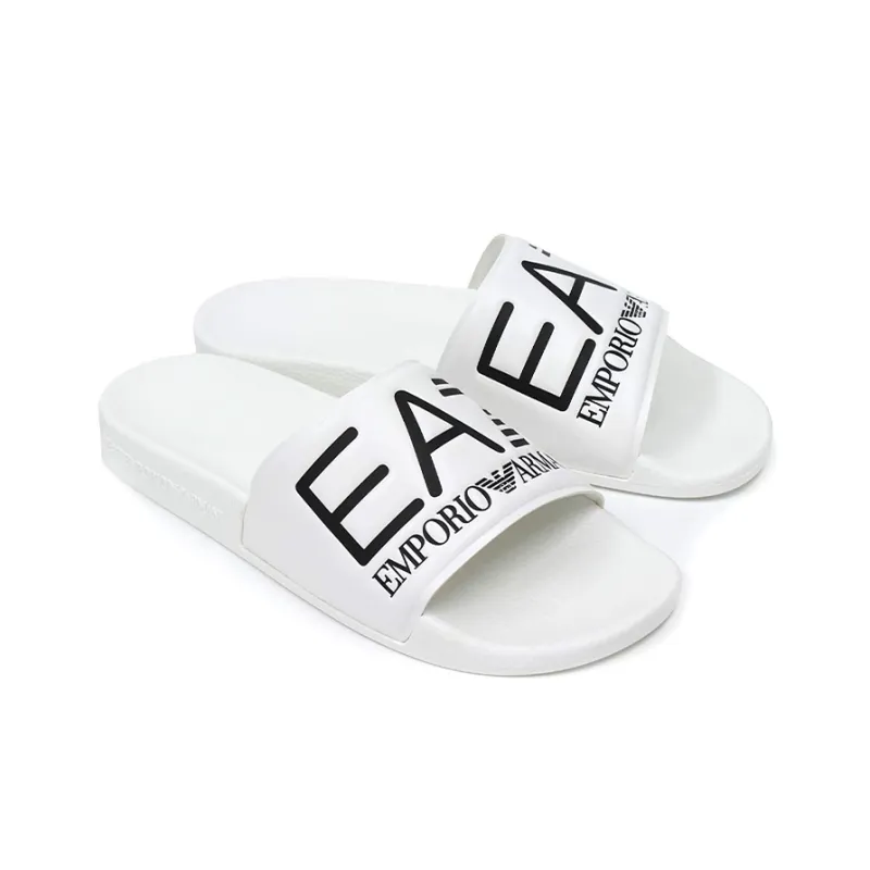 Ea7 EMPORIO ARMANI Logo-embossed Faux-leather Slides-2