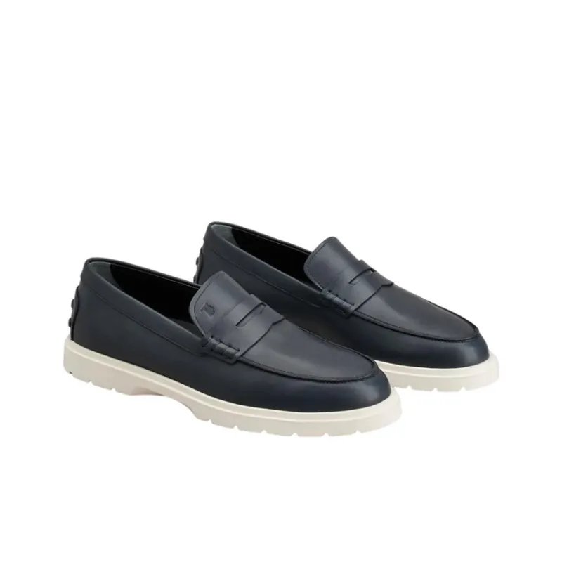 TOD'S Slipper Monogrammed Leather Loafers-2