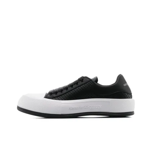 Alexander McQueen Deck Lace Plimsoll 'Black White'