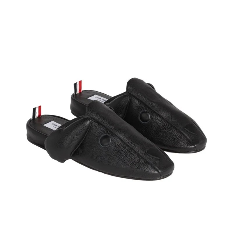 THOM BROWNE· Wrap toe Slippers Men's Black-2