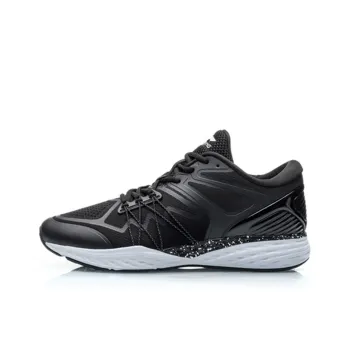 LiNing Cushioning, Slip Resistant, And Abrasion Resistant Low Top Running Shoes Men's Black White