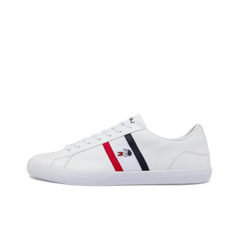 LACOSTE Lerond Low Top Stylish Skateboarding Shoes Men's White-0
