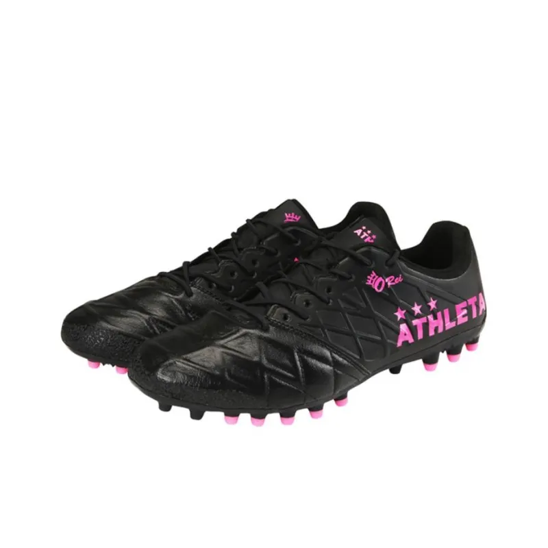 ATHLETA Anti Slip Wear Resistant Soccer Shoes Men's Black Red-2