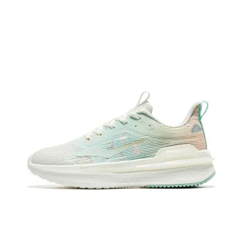 Erke Anti Slip Wear Resistant Low Top Running Shoes Women's White Orange