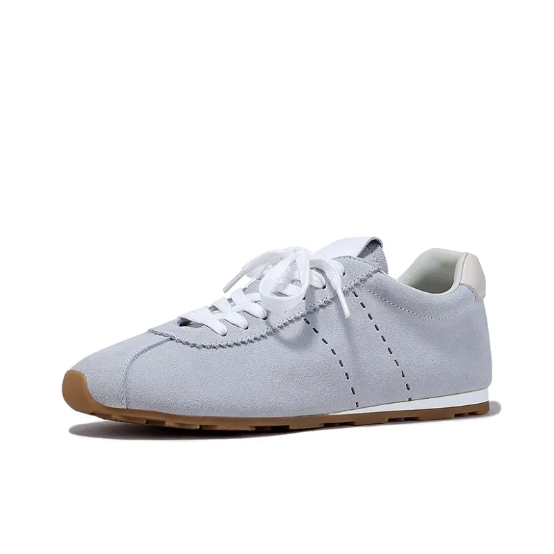 BELLALILY Low-Top Casual Shoes 1cm Women's Green Apricot Light Blue Dusty Pink-6