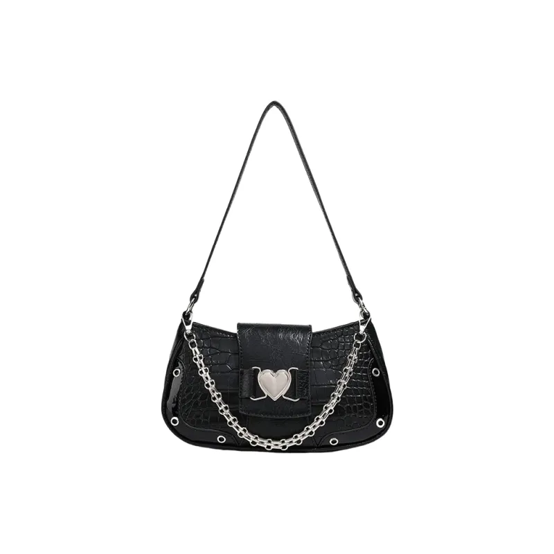 Carksky PU Crossbody One Shoulder Handbag Regular Women's Silver/Black-5