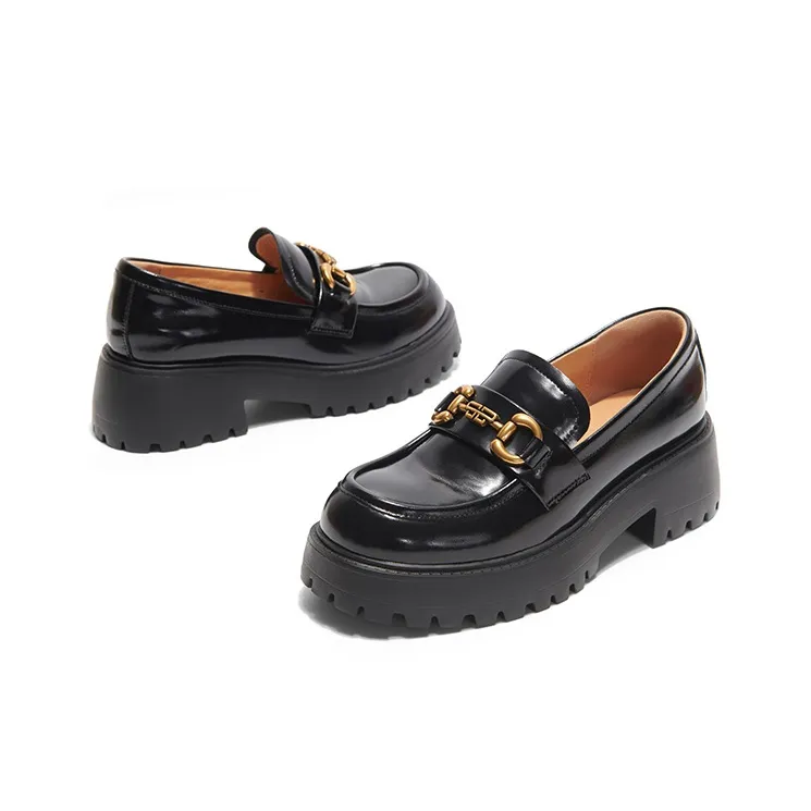 PT'SON Loafers 5.5cm Women's Black-2