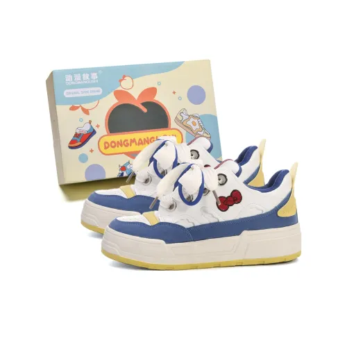 Anime story Skateboard Shoes Women's Low-Top Blue