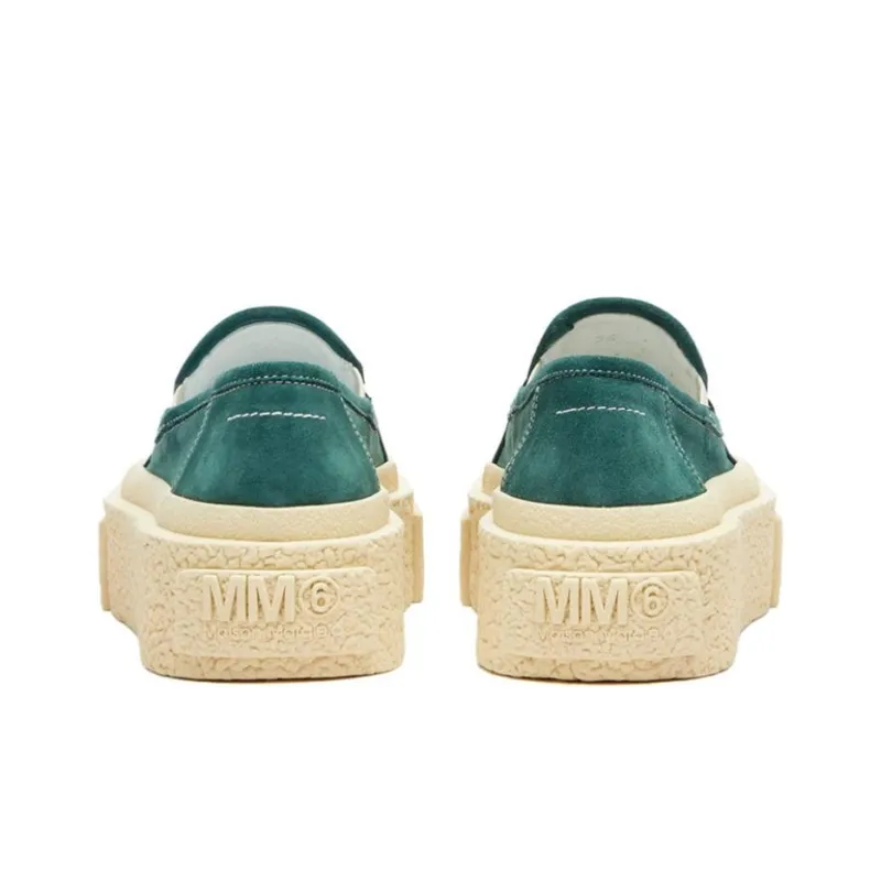 MM6 Maison Margiela Low Top Platform Shoes Women's Green-4