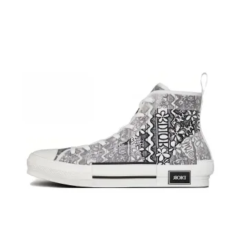 DIOR And Shawn B23 High Top Black White Embroidery