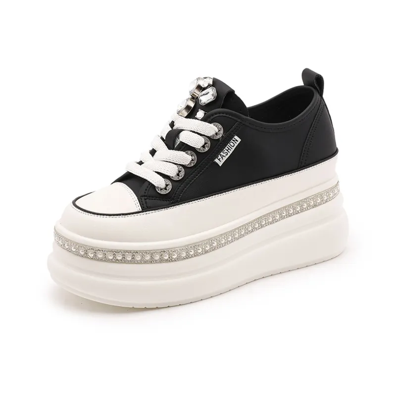 Milan Love Song Height Increasing Balance Wear-Resistant Low-Top Skateboard Shoes 8cm Women's-1