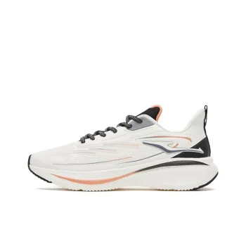Erke Cushioning Anti Slip And Wear Resistant Low Top Running Shoes Men's White Orange