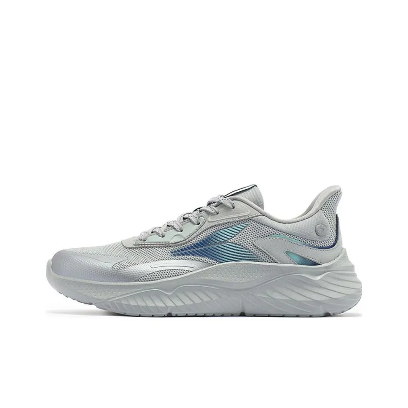 361° Anti Slip And Wear Resistant Breathable Low Top Running Shoes Men's Gray Blue-0