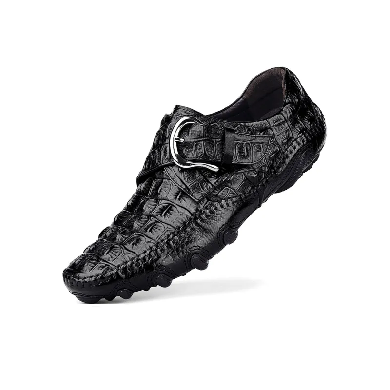 BOLE Gommino Loafers Men Black/Red-1