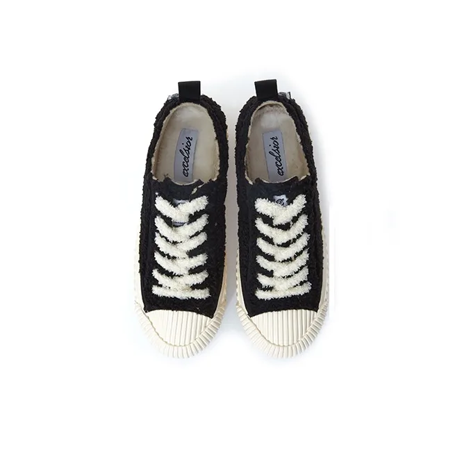 Excelsior Canvas Shoes Unisex Low Top Doug Bear Black-3