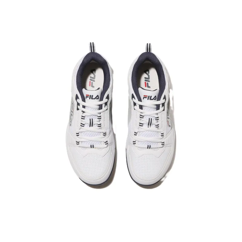 FILA Stroke 2 T3 Stroke 2 T3 Slip Resistant Balance Rebound Low Top Tennis Shoes Unisex White Gray Korean Style-2