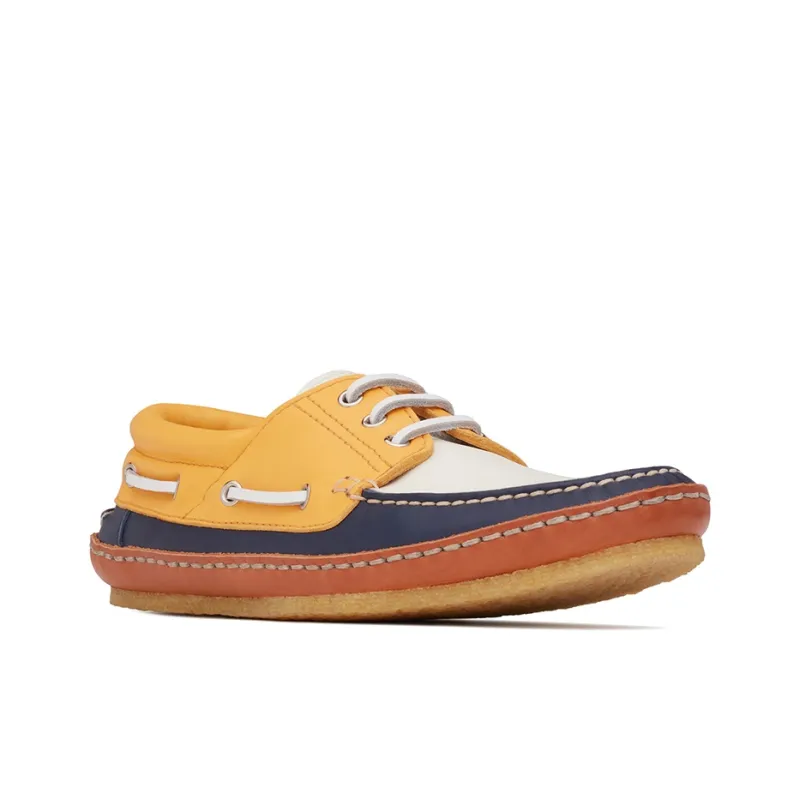 SAINT LAURENT Ashe Colour-block Boat Shoes-2