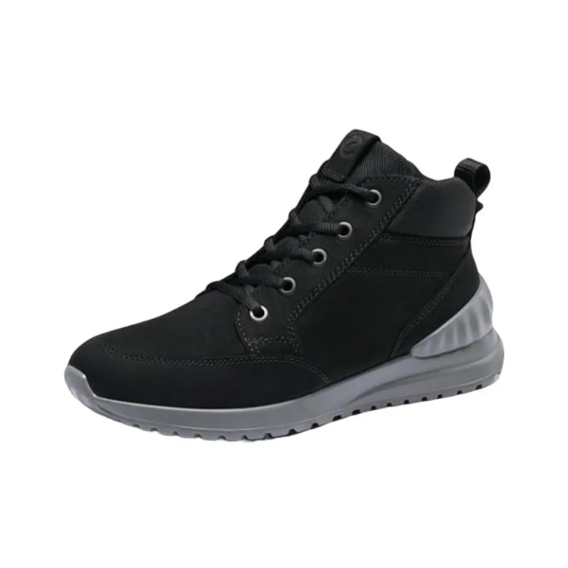 Ecco Elegant Light Collection High Top Chunky Sneakers Men's Black-1