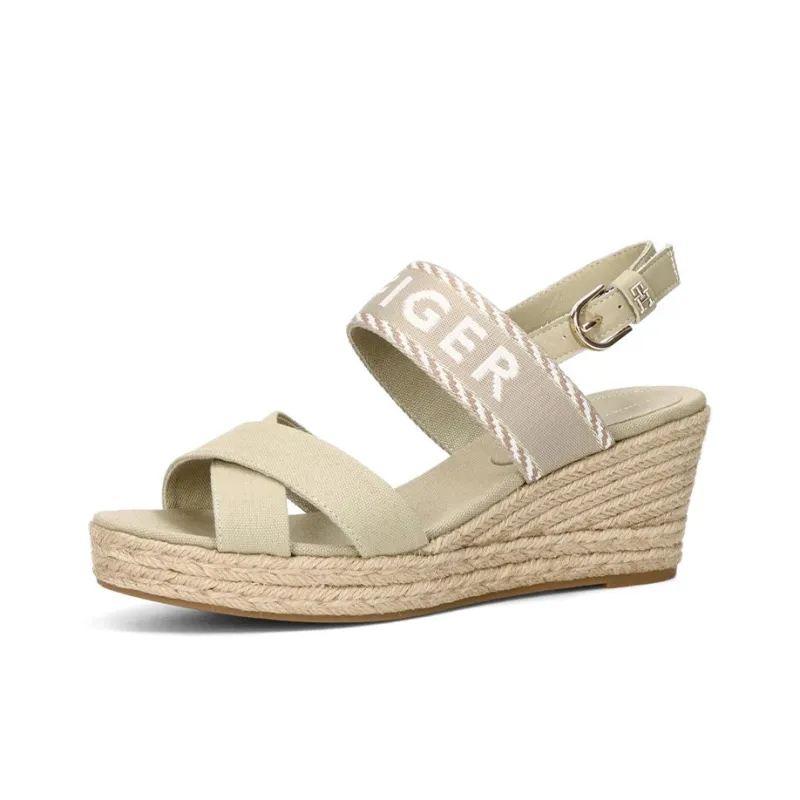 Tommy Hilfiger Stylish Sandal 7cm Women's Brown Gray-1