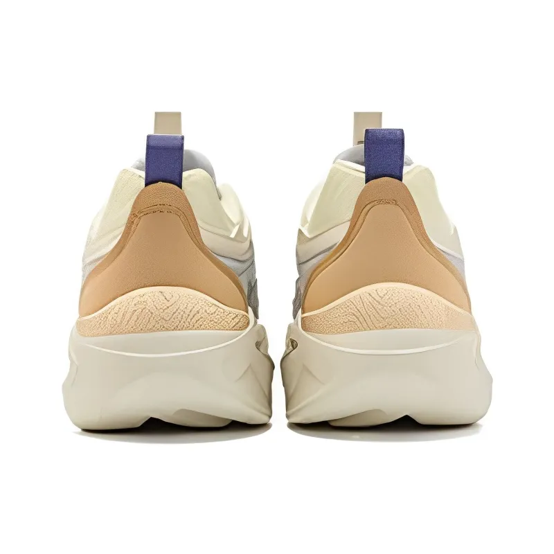 XTEP Mibian Durable Breathable Low-Top Sports Casual Shoes Women's Milk Tea White Smoke Gray-3