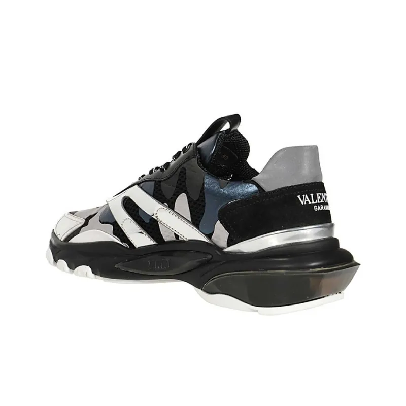 Valentino Bounce GARAVANI Low Top Sports Casual Shoes Men's Black Silver-4