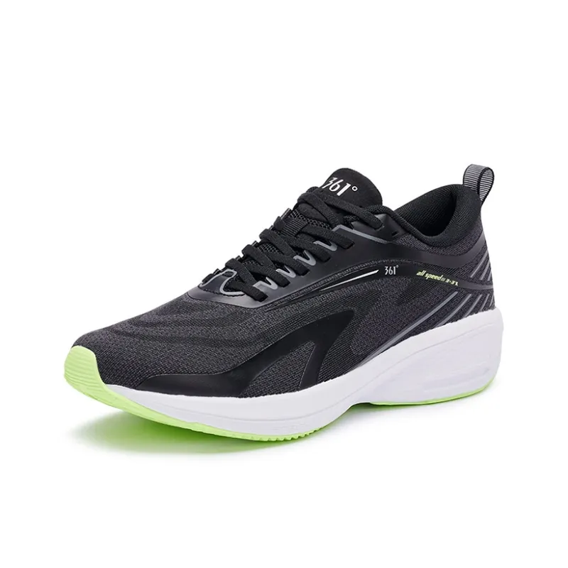 361° Breathable Slip Resistant Low Top Running Shoes Men's Obsidian Black-2