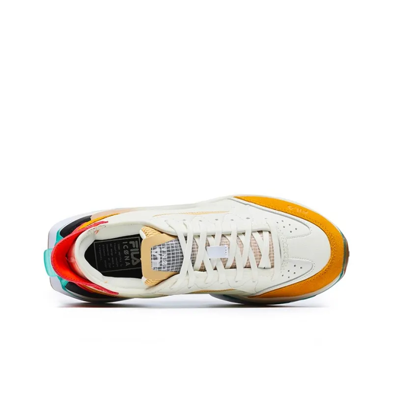 FILA Km Shoes 'White Yellow Orange' Women's-3