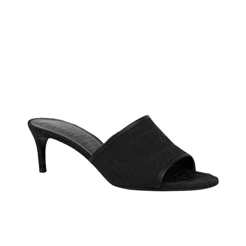 MOSCHINO Logo-pattern Heeled Mules-1