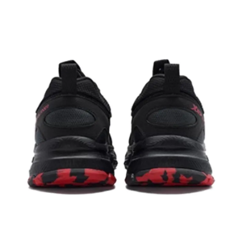 XTEP Anti Slip Wear Resistant Low Top Mountaineering & Hiking Shoes Men's Black Red-3