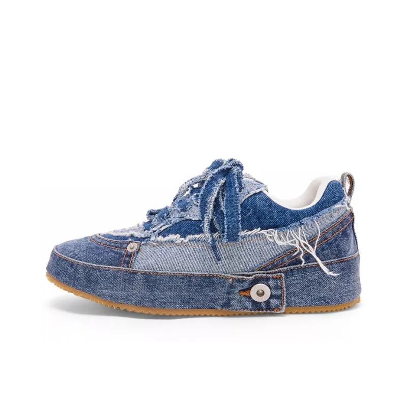 LOEWE Stylish Skateboarding Shoes Women's Denim Blue-0