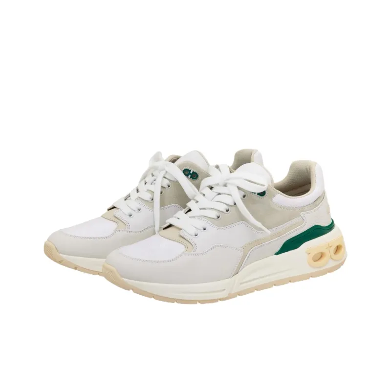 FERRAGAMO Low Top Casual Shoes Men's White-2