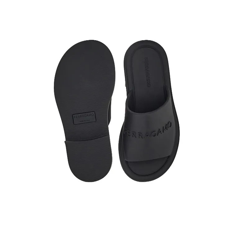 FERRAGAMO 3D logo Flat Slides-4