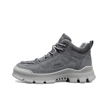 Jeep Durable Breathable Mid Top Outdoor Shoes Men's Gray
