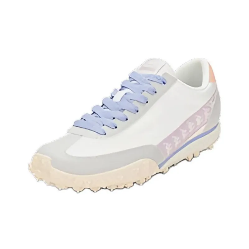 Kappa Anti Slip Wear Resistant Low Top Running Shoes Unisex White Gray Purple-1