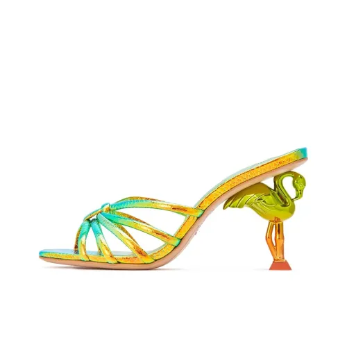 Sophia Webster Flo Flamingo 40mm Mules