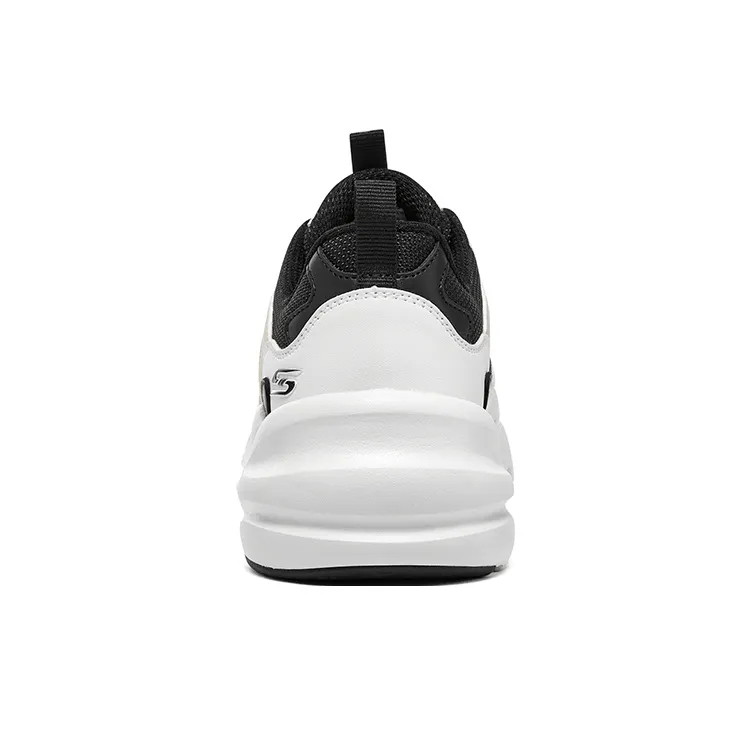 Skechers Treading Waves Anti Slip Wear Resistant Low Top Casual Shoes Women's White Black Beige-4