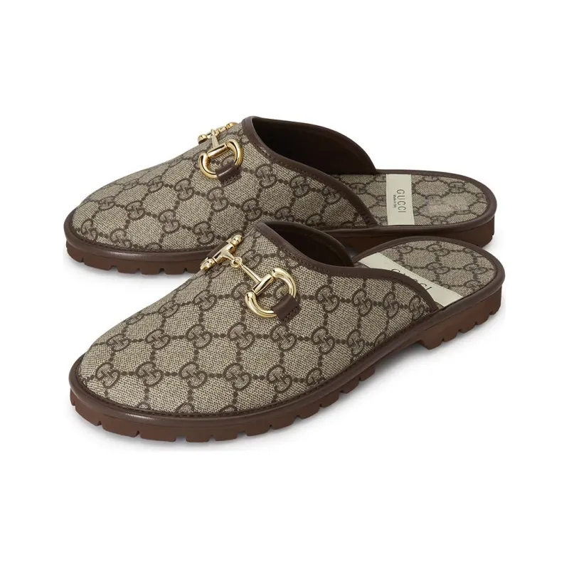 GUCCI Gg Slipper Beige Canvas-1