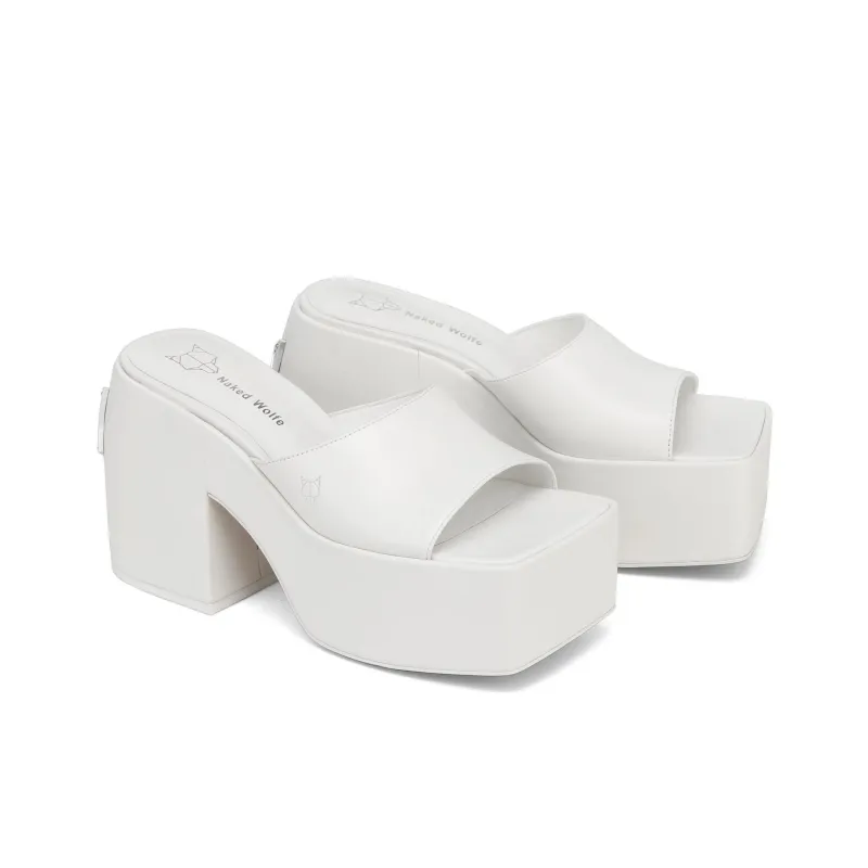 Naked Wolfe Fancy Slip-Resistant Slide Slippers Women's White-1