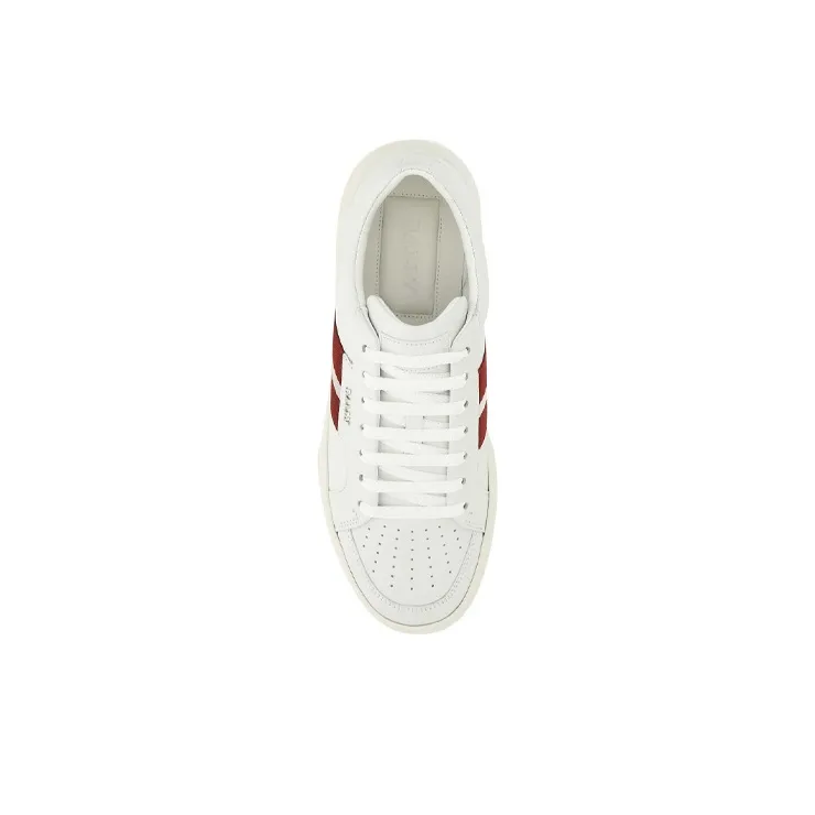 BALLY Low Top Stylish Skateboarding Shoes Men's White-3