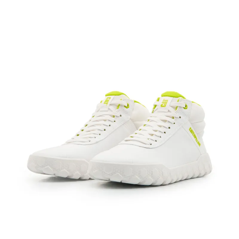 CAT Hex + Mid Canvas CODE Lightweight High Top Outdoor Shoes Unisex White-1