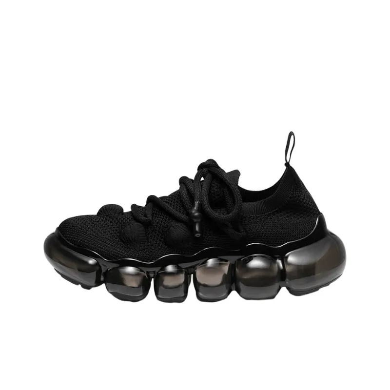 BERNHARD WILLHELM x Grounds Cushioning Low-Top Sports Casual Shoes Unisex Black-0