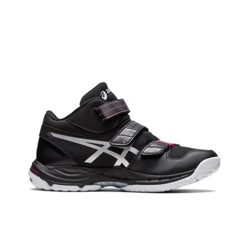 Asics Court Selfit 2 Court Selfit 2 Wear Resistant Slip Resistant Mid Top Volleyball Shoes Unisex Black Silver-1