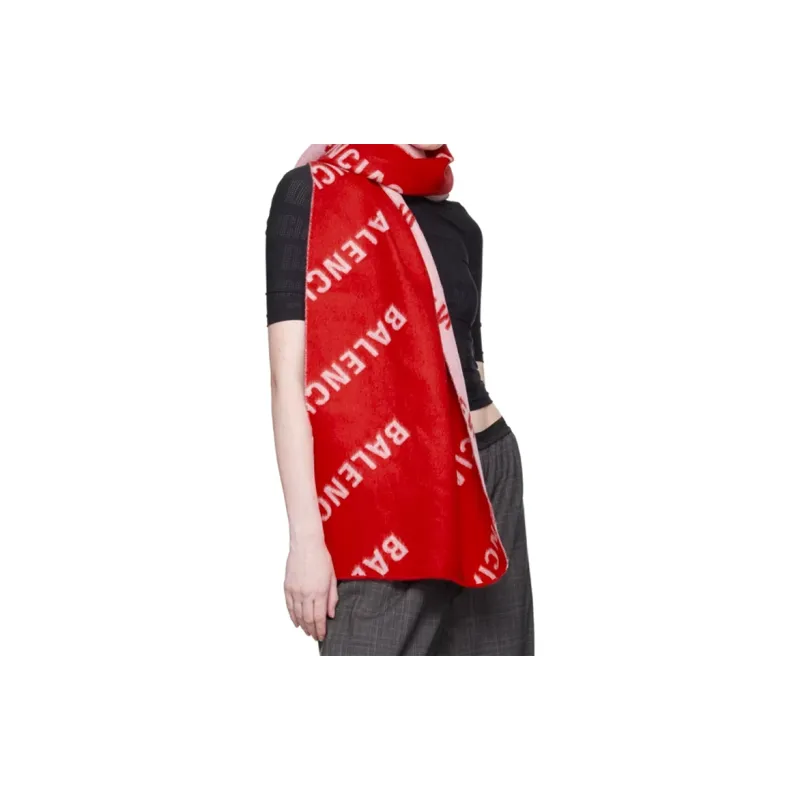 Balenciaga Knit Scarves Women's Red/Pink-2