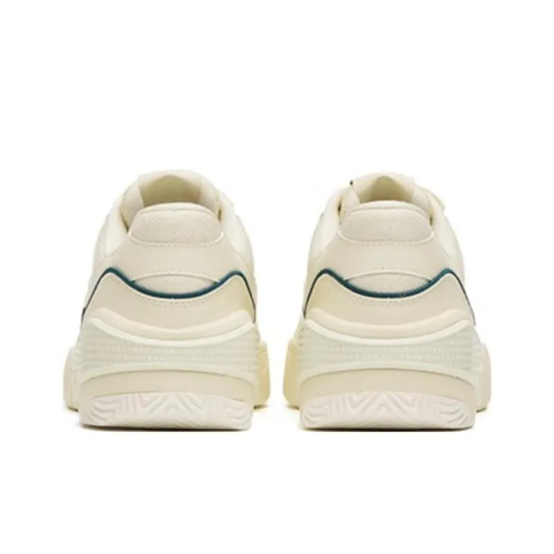 Anta Anti Slip Wear Resistant Low Top Skateboard Shoes Men's White Green-3
