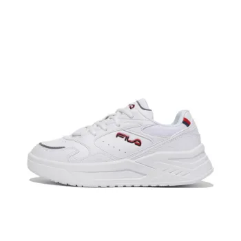 FILA Stride Anti Slip Wear Resistant Low Top Casual Shoes Women's Pure White Korean Style