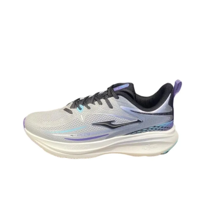 Erke Durable Breathable Low-Top Running Shoes Men's White Green-0